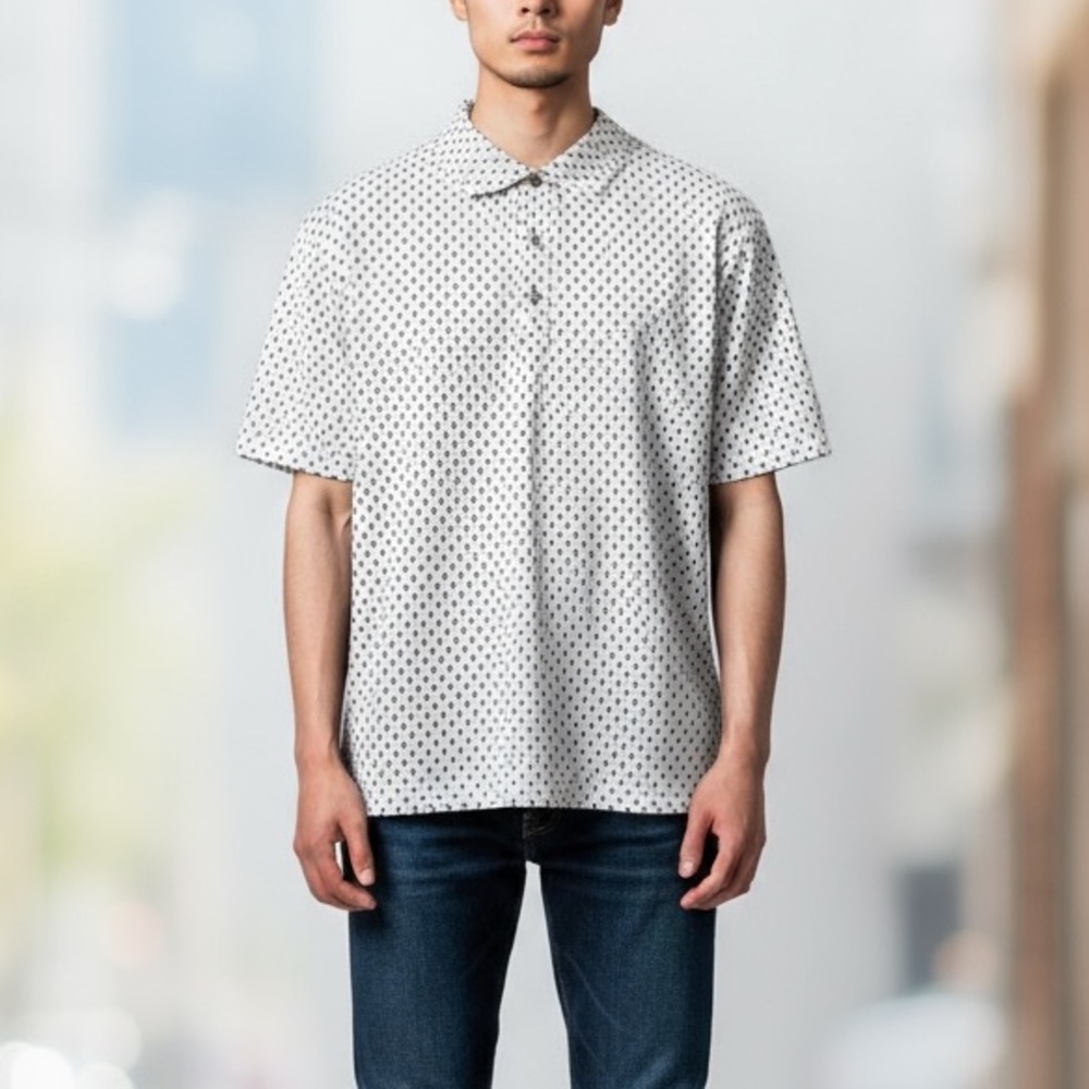 MICHAEL Michael Kors Mens Polo Shirt Dainty Print Size XL